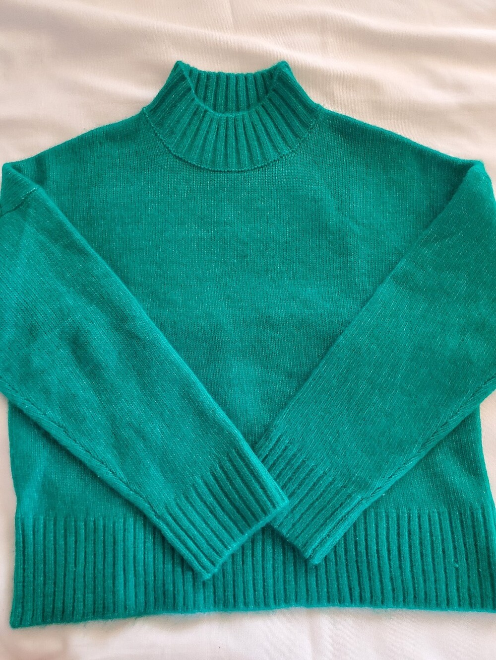 Women's Loft Mock Neck Sweater Emerald Green- Size Large